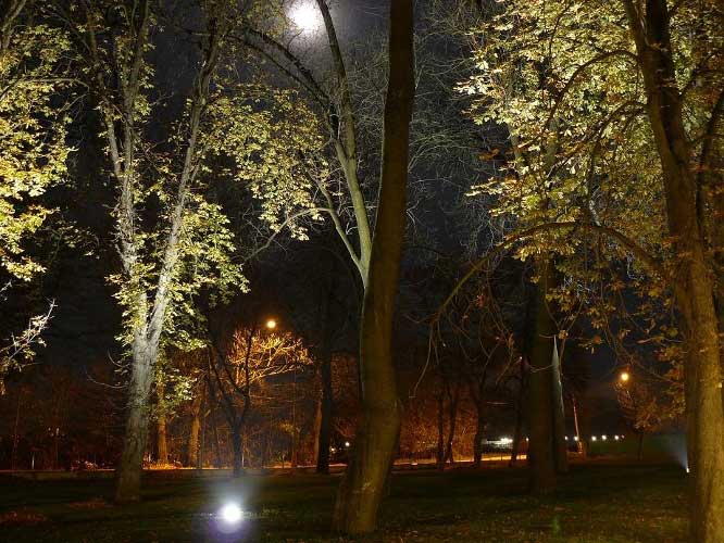 Osvetlenie parku – Malé Bielice (Slovakia)